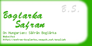 boglarka safran business card