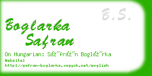 boglarka safran business card